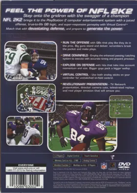 NFL 2K2 box cover back